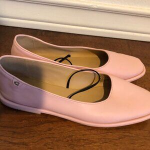 Coach Emilia 8.5 Ballet Flat Mary Jane All Leather Pink